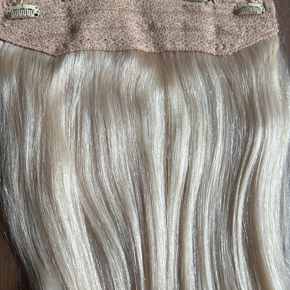16 inch real human hair blonde extension halo - Picture 3 of 12